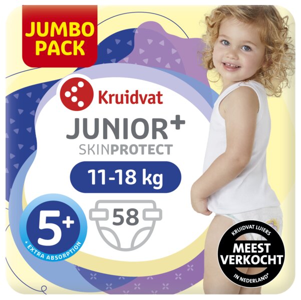 Dijk nederlaag tellen Kruidvat 5+ Junior Plus Luiers Jumbopack